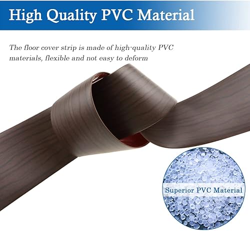 Miniatura 2 de Tira de transición de suelo, tiras autoadhesivas para suelos de transiciones, tira divisora plana de vinilo ancha, diseño elegante de grano de