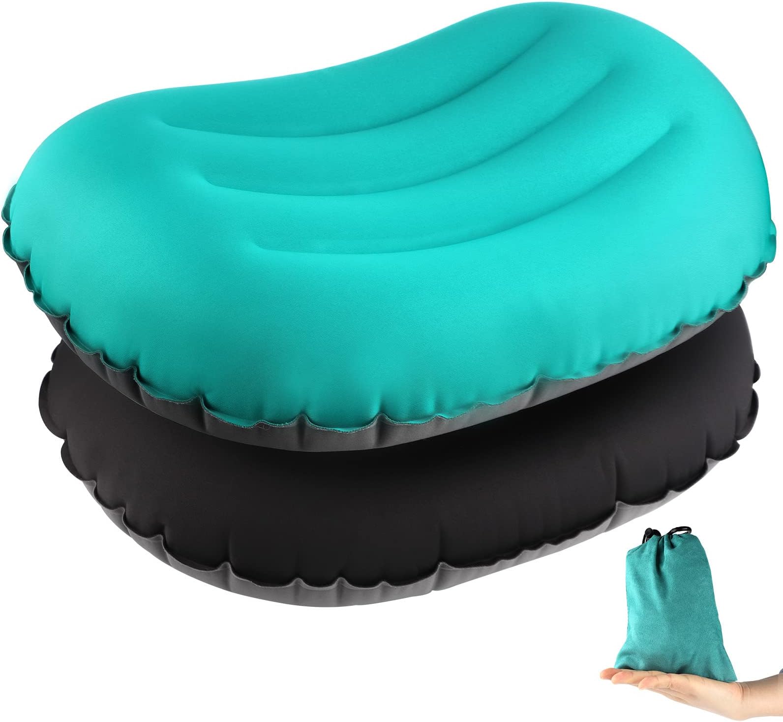 SUKCESO 2er Set Aufblasbare Camping Kissen - Ultraleicht & Wasserfest