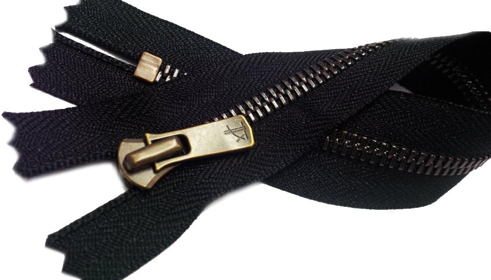 Sale 9" YKK Excella Zippers (Special), YKK5 Excella Antique Brass