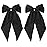 SUSULU Black Ribbon Bow Hair Clips with Long-Tail - Party Hairpins and Accessories for Women and Girls, 2pcs