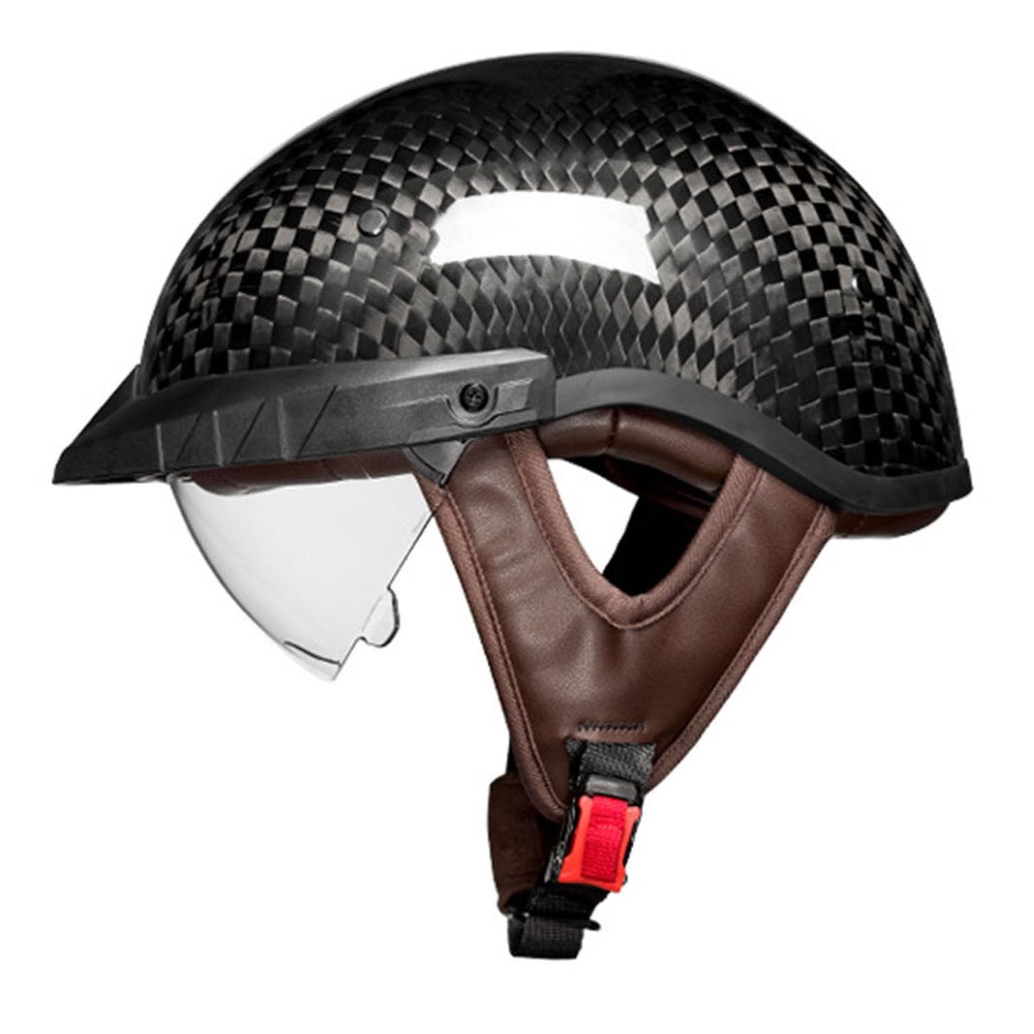 Casque moto jet vintage avec visière pour vos balades en scooter urbain ou chopper