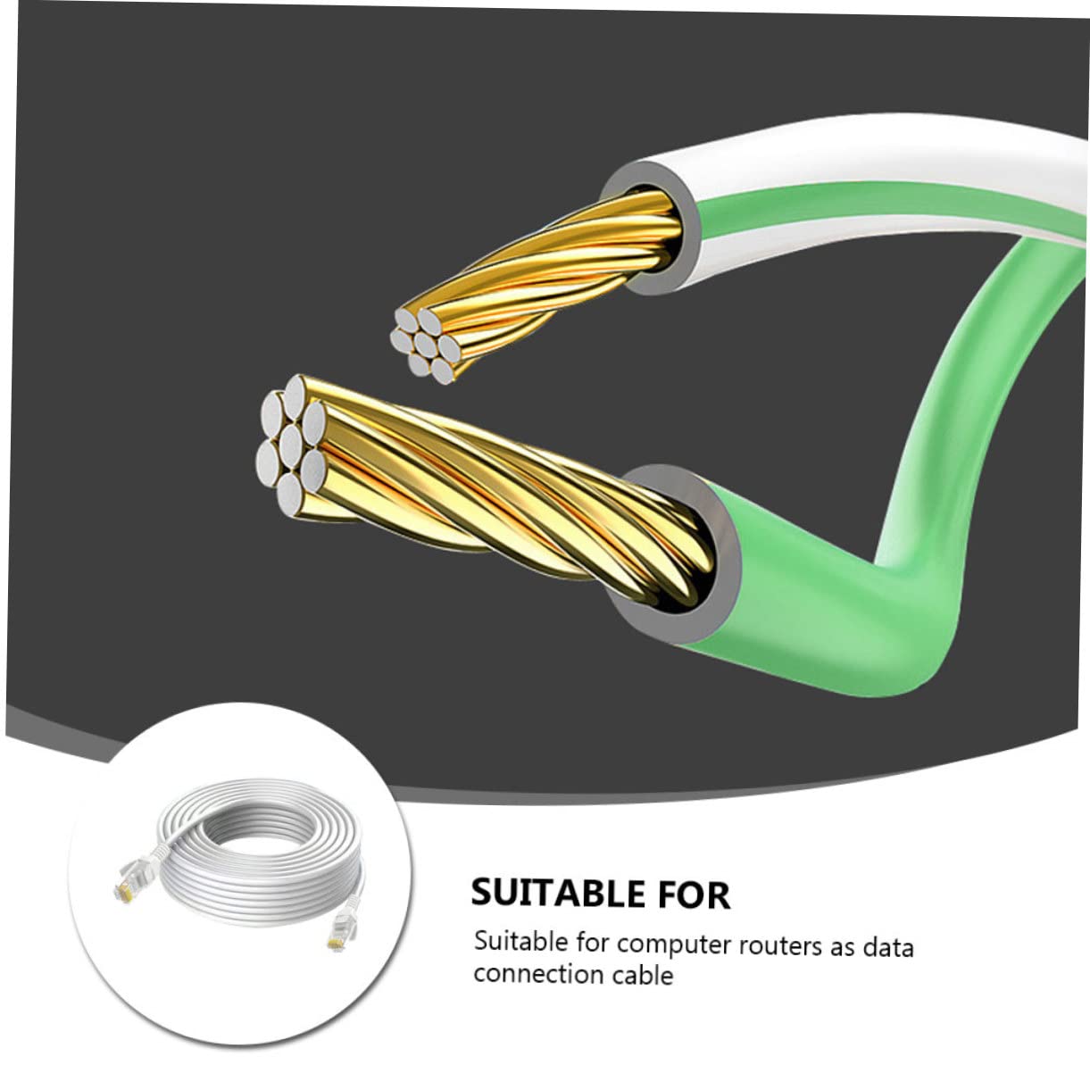Hemobllo Cavo Ethernet Cat5e per Computer e Router in Bianco
