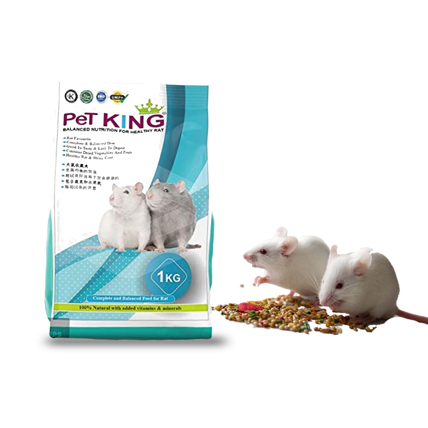 Buy Pet King Rat and Mice Food 1Kg White Mice Food Complete Food for