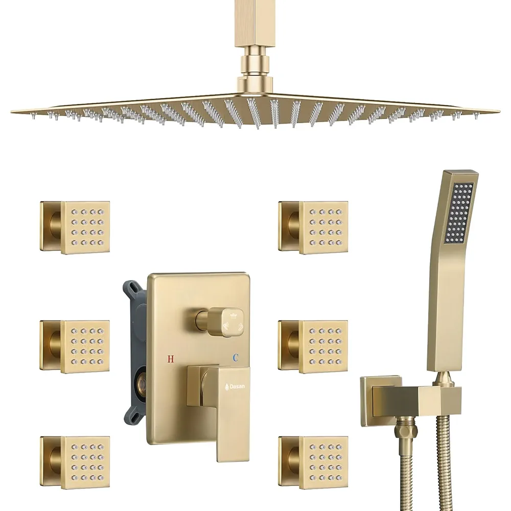 DASAN Full Body Shower System with 6 PCS Body Spray Jets