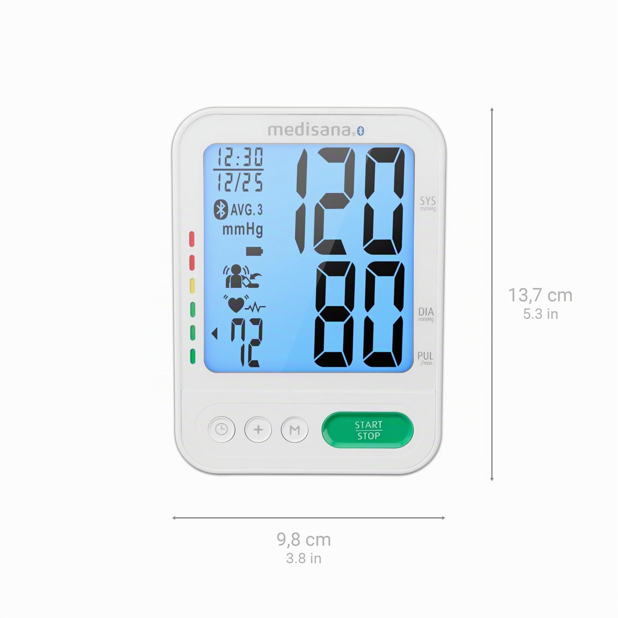 medisana BU 584 Tensiomètre pour le haut du bras, Mesure précise de la tension artérielle, Avec App pratique pour évaluer et enregistrer les données, Reconnaissance de l'arythmie & avertissement