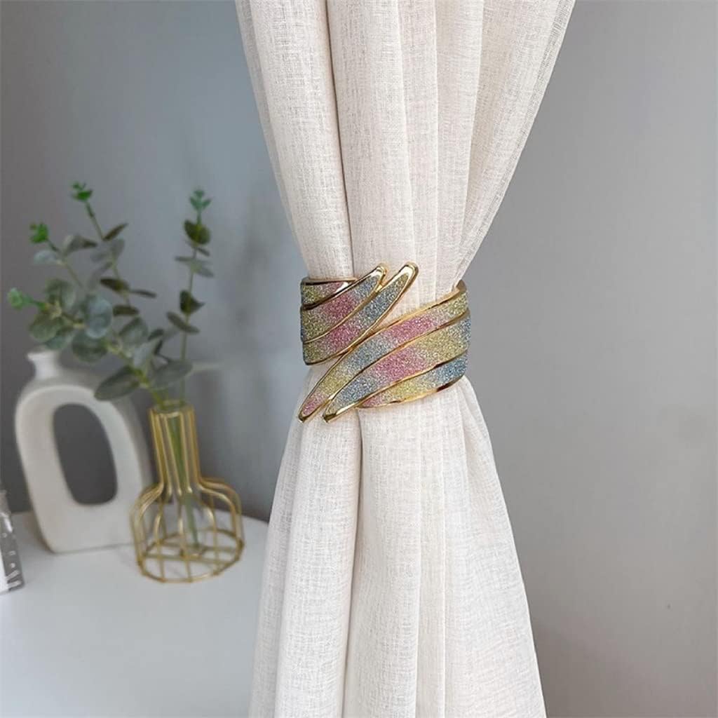 FMURY Curtain Clip with Punch-Free Curtain Clip Alloy Decorative Elegant Curtain Curtain Buckle for Balcony(E)