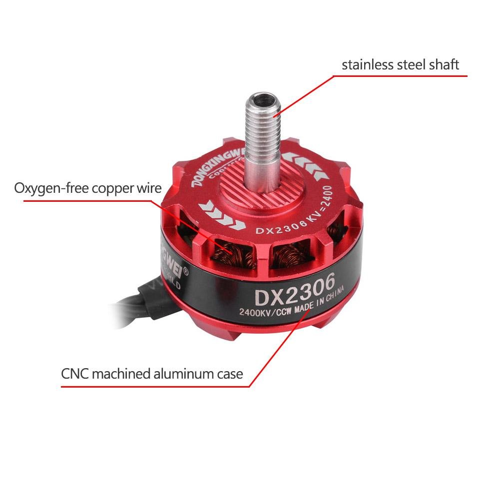 Motore Brushless RC Drone 4pcs DX2306 2400KV 2-4S Motore CCW Brushless CW CCW per X210 X220 250 Racing Drone