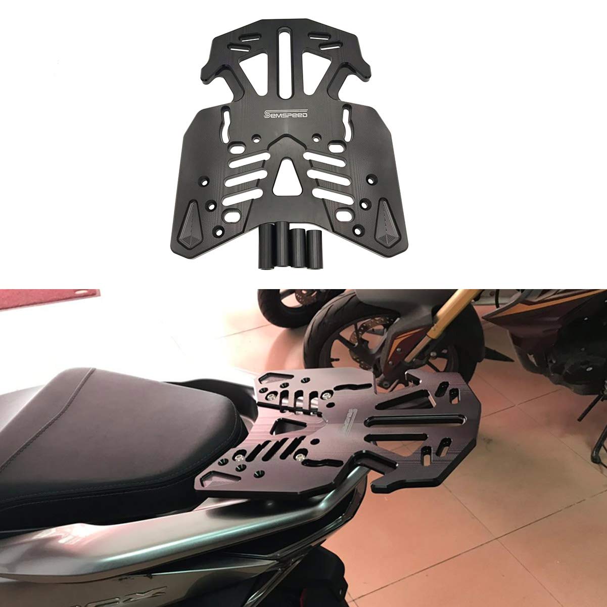 Soporte de portaequipajes espalda de Acero Inoxidable para Motocicleta Soporte de portaequipajes para Honda Forza 125 250 300 2017-2022