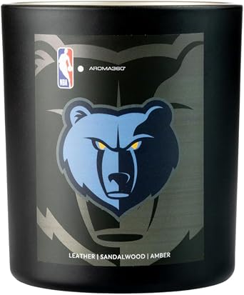 Aroma360 - NBA - Atlanta Hawks - My Way Candle 14oz - Luxury NBA Scented Candles with Essential Oils - Hints of Sandalwood, Amber, Leather - Aromatherapy - Soy Candles - 90hr Burn