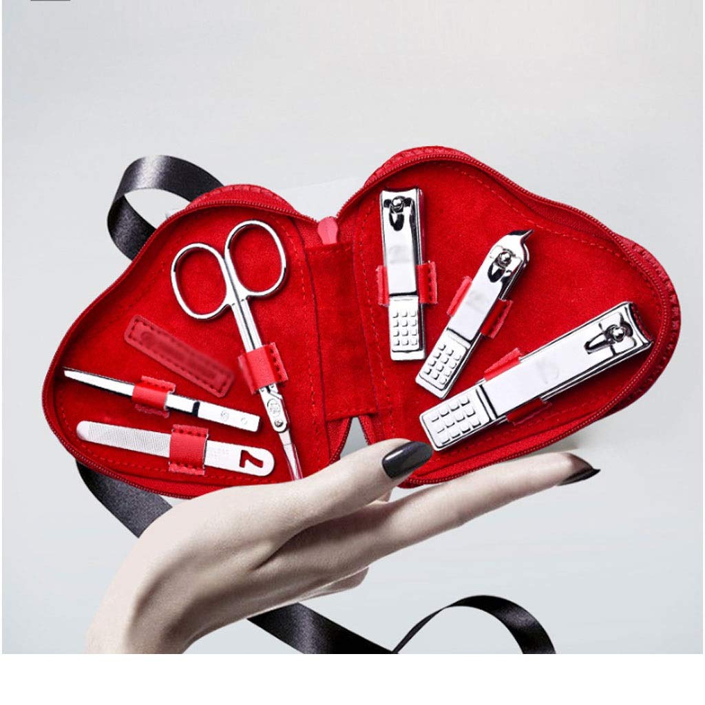 Zestaw do manicure Zestaw do manicure, zestaw do pedicure Zestaw do obcinania paznokci 6 sztuk Profesjonalny zestaw kosmetyków dla mężczyzn Przenośny zestaw do paznokci podróżny ze stali nierdzewnej