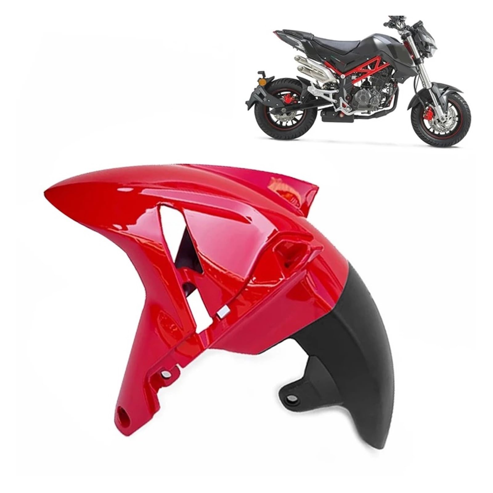 Guardabarros Motocicleta Para Benelli Para BJ125-3E Para TNT125 BJ125 3E TNT-125 TNT 125 Guardabarros Delantero Motocicleta Protector Contra Salpicaduras(Red)