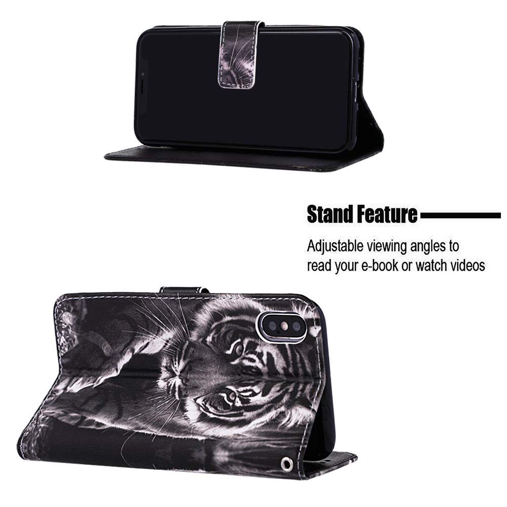 Custodia Portafoglio In Pelle Vintage Per IPhone XS Max – 3 Slot Carte, Cavalletto E Chiusura Magnetica – Protettiva Antiurto - 2