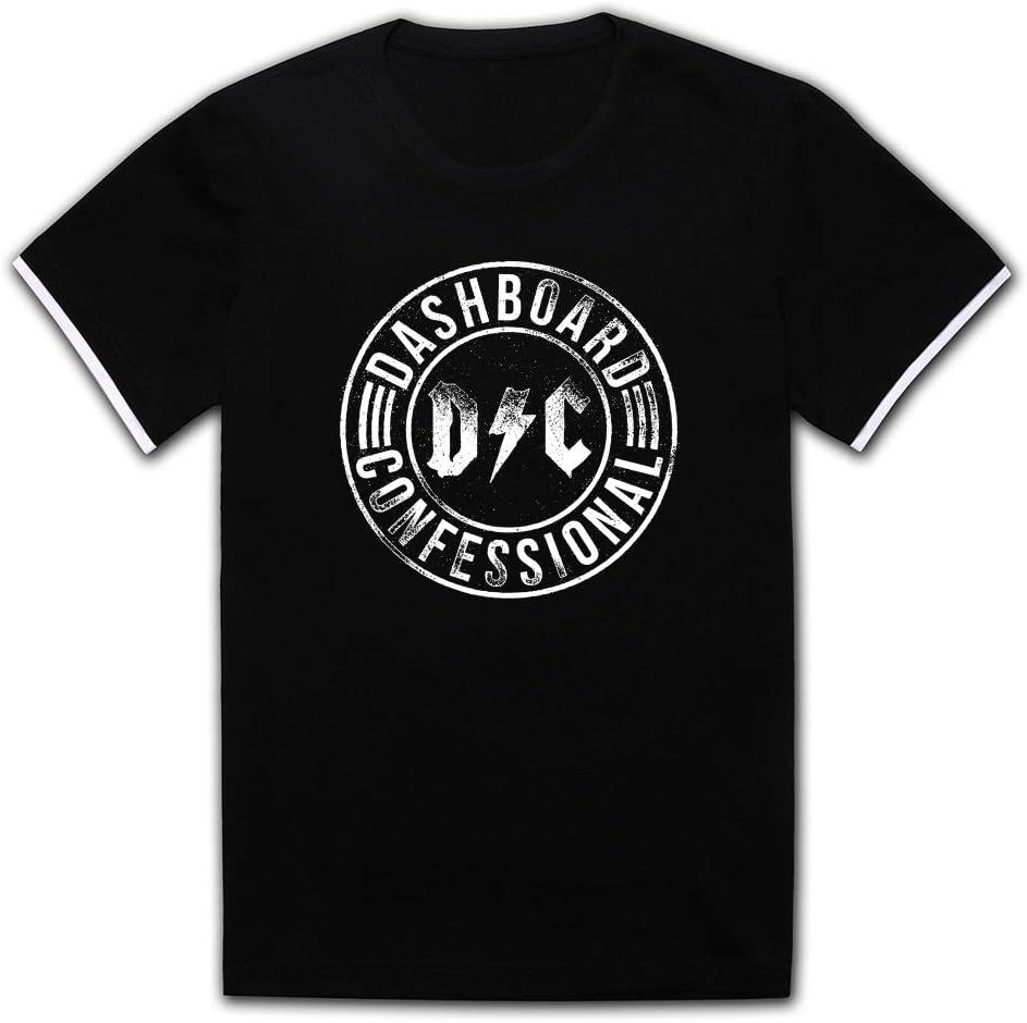 Men Customized Dashboard Confessional DC Logo Tshirt Black