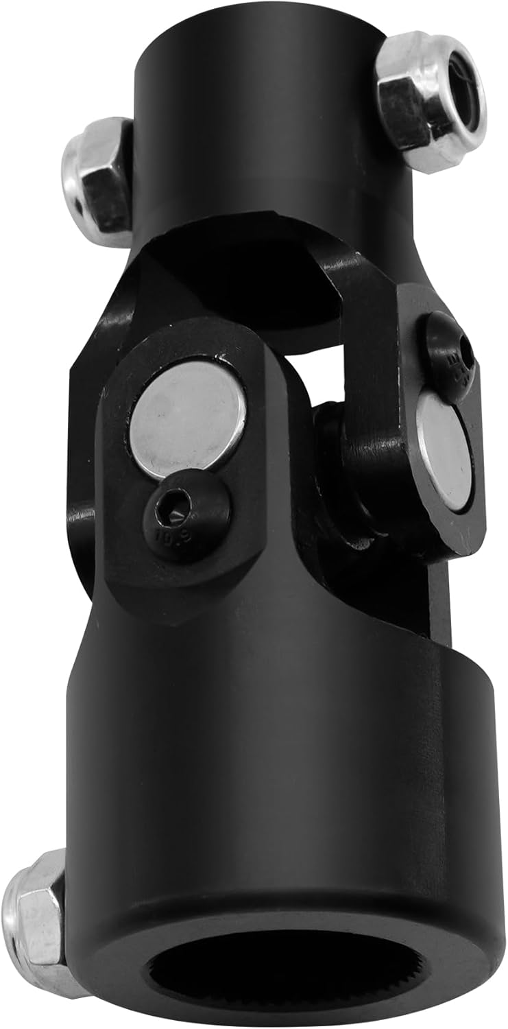 1"-48 Spline X 3/4" DD Black Steering Universal Joint Single U Joint Shaft,Total Length: 96mm (3-3/4")