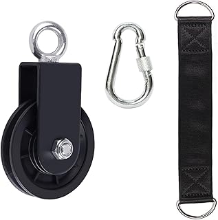 TouYinger Gym Pulley Wheel 3.54/90mm 360 Degree Rotation Lifting Traction Pulley for LAT Pulley System Attachment Lifting Blocks,Ladder Lift, DIY Home Projects, Clothesline, Shop Lifts