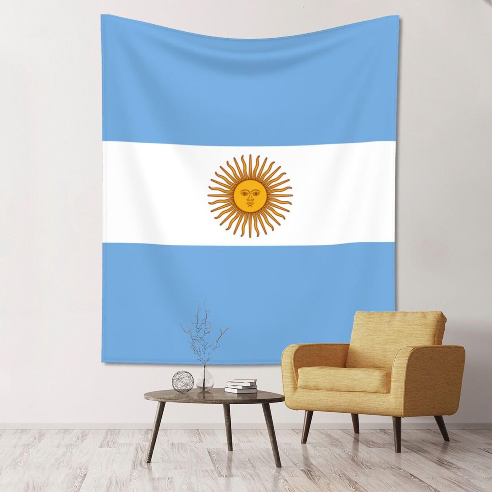 Tapisserie drapeau argentin légère textile déco murale chambre - 8