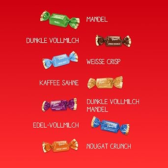 merci Petits Chocolate Collection – 12 x 125 g – chocolate mix made from unfilled and filled chocolate specialties – chocolate pralines individually packaged