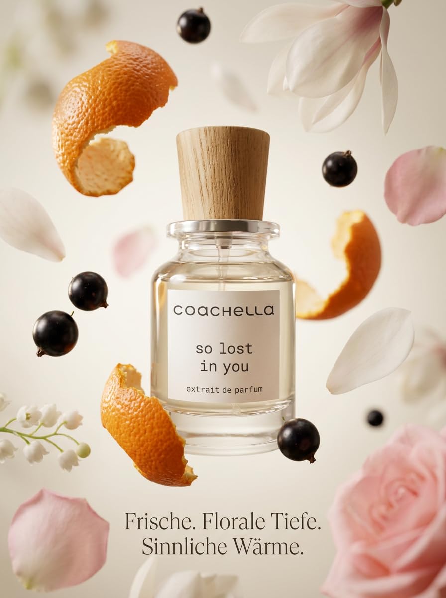 Coachella So Lost in You - Extrait de Parfum 50 ml | Unisex | 21 % Duftöl | Made in France | Floral, Fruchtig & Holzig | Langanhaltend