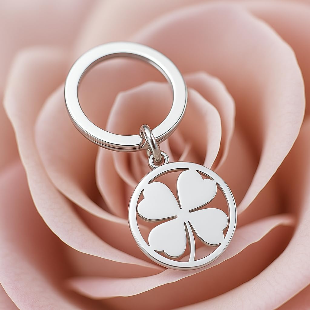 Four Leaf Clover Keychain – Lucky Bag Charms for Women, Cute Keychains Gifts for Women Men Girls Boys - Image 5