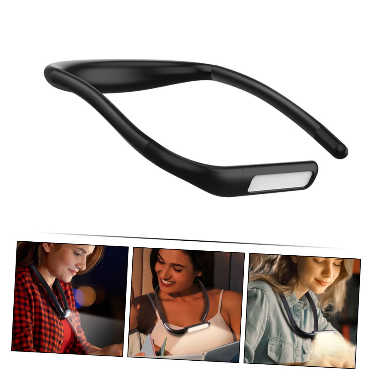 Lampe de Lecture Nocturne Noir 1800mah LED Rechargeable