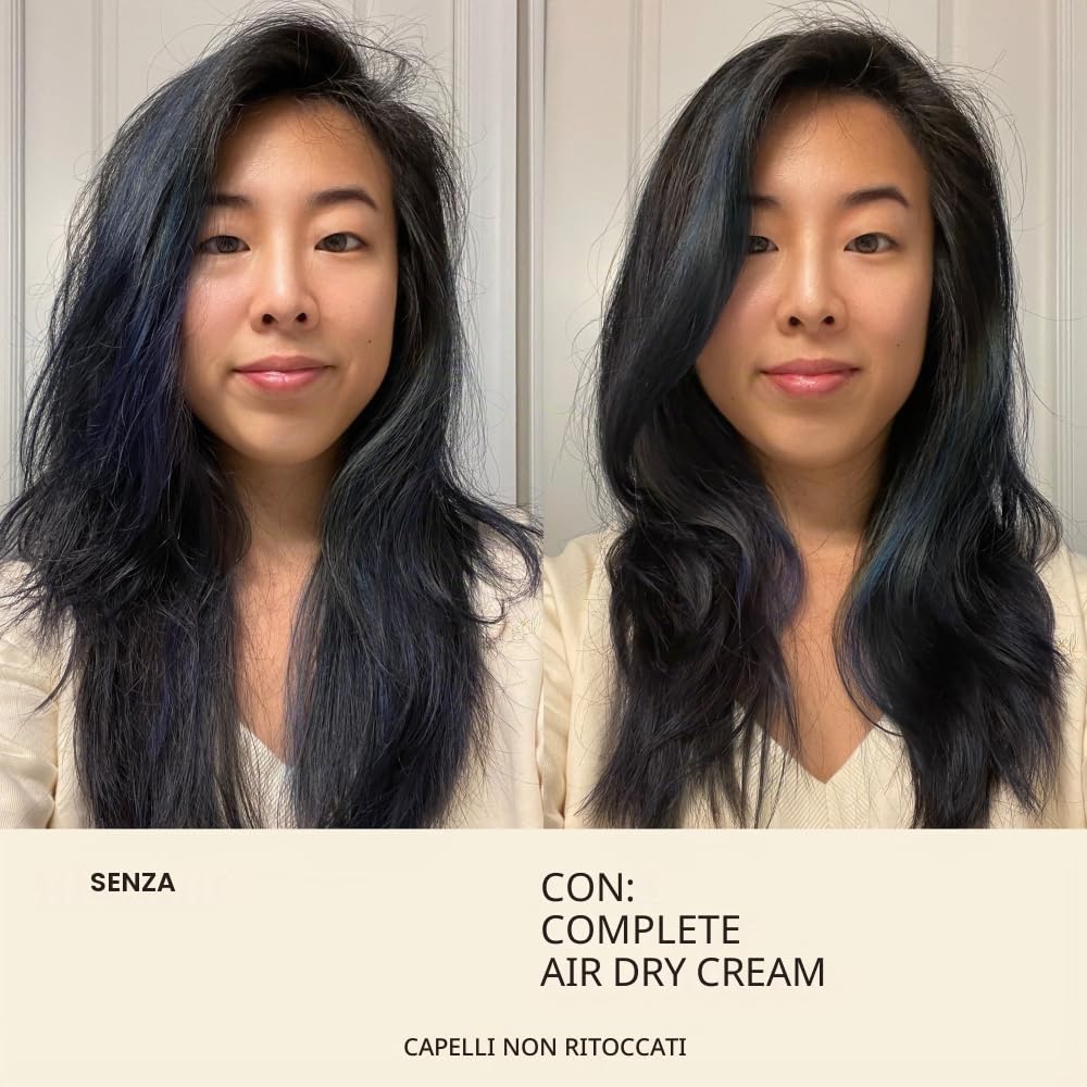 JVN Air Dry Cream, 473 ml - Crema per acconciatura a secco senza calore per tutti i tipi di capelli, liscia e definisce i capelli, priva di solfati - Fragranza di pompelmo e mandarino