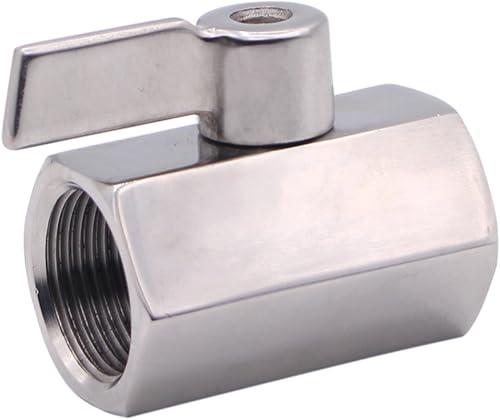 Miniatura 3 de DERNORD Válvula de bola de acero inoxidable Mini rosca NPT hembra (34" hembra y hembra)