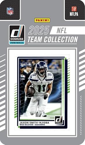 Seattle 2025 Seahawks Donruss Football Limited Edition 14 Card Complete Factory Sealed Team Set with Sam Darnold, Cooper Kupp, Jaxon Smith-Njigba, Leonard Williams & Many More!