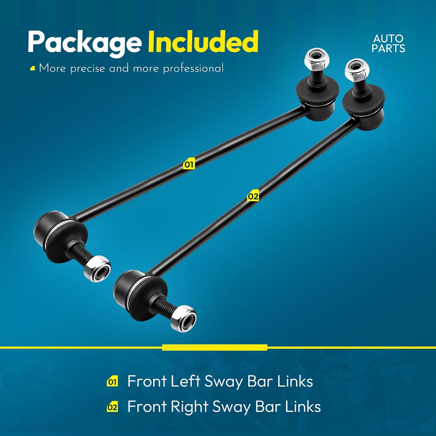 13.19" 2PCS K80478 Front Sway Bar Links Suspension Stabilizer Bar Link Kit Left & Right Sway Bar End Links for Audi A3 Q3 TT for VW Beetle Eos Golf CC Jetta Passat Rabbit Tiguan GTI R32
