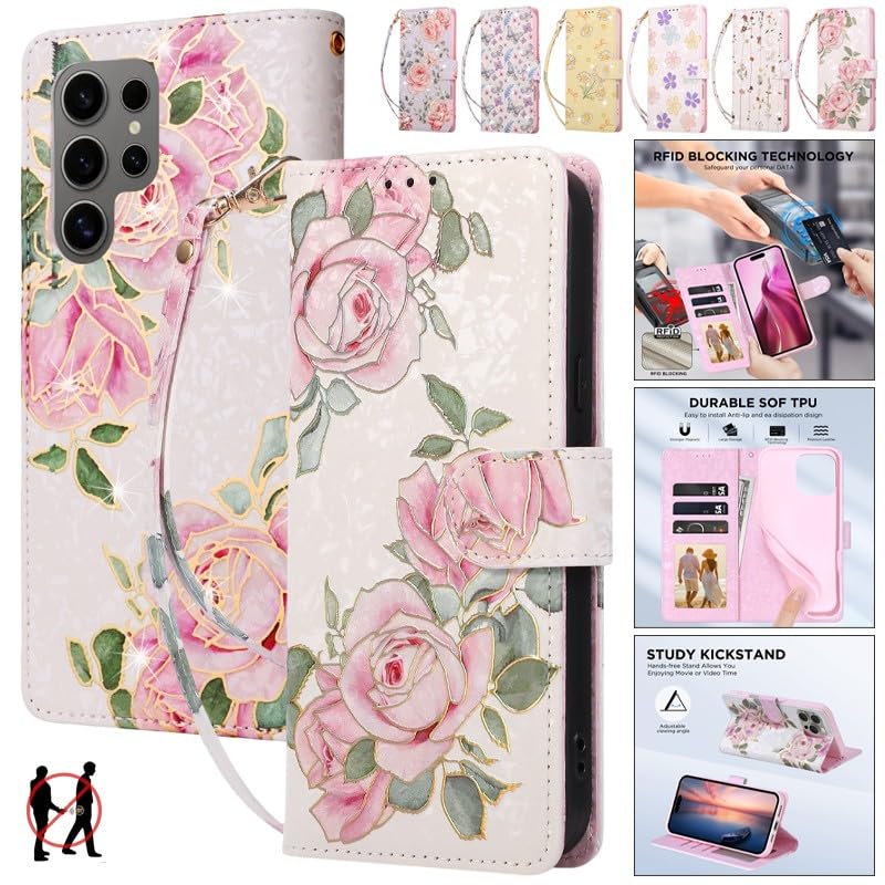 Étui Samsung Galaxy A57 5G antichoc clapet motif floral - 2