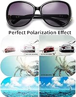 Vista 3 de Lentes de sol polarizados para mujer, lentes de sol modernos y elegantes, con protección UV