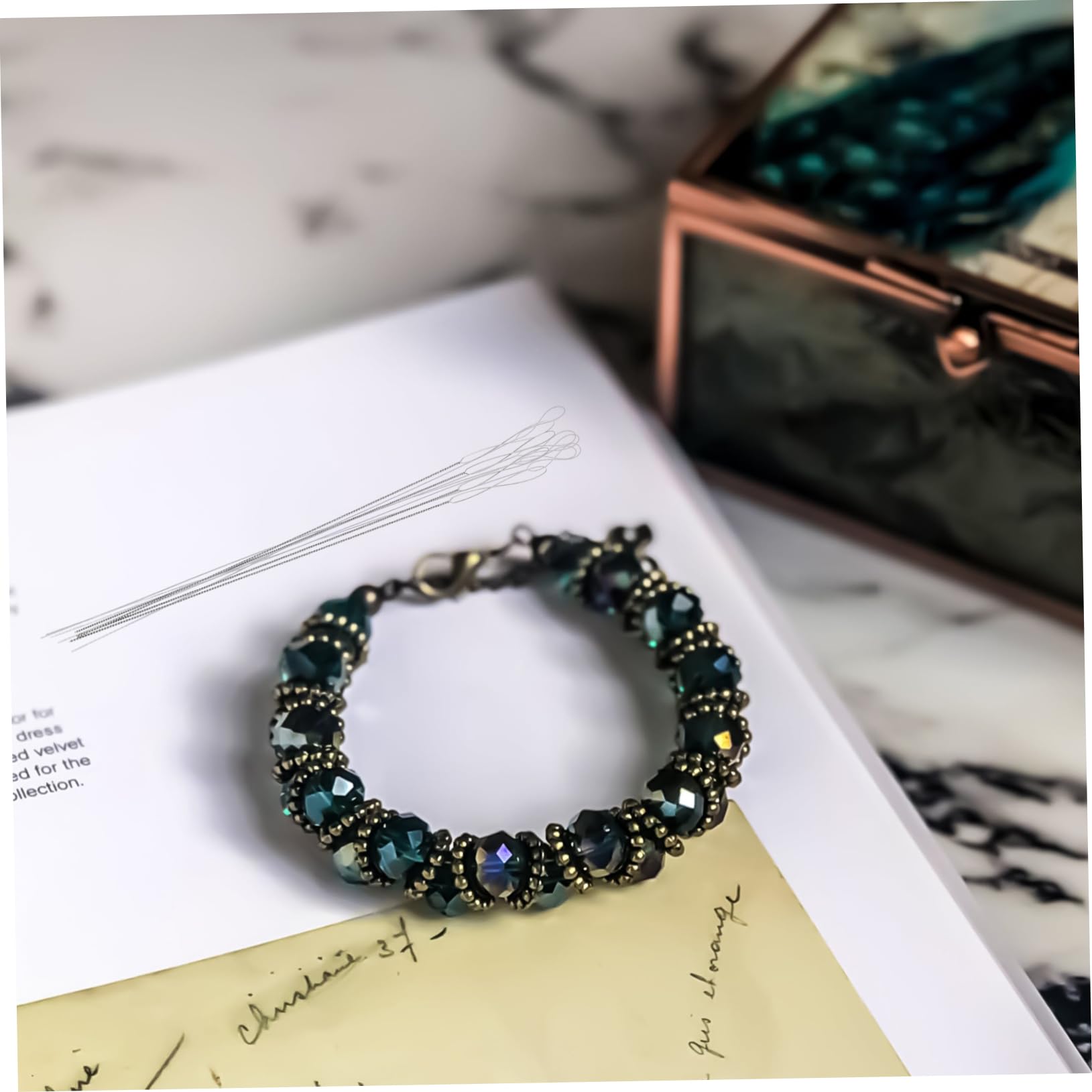 Gogogmee Hand Embroidery Needles Ultra-Thin Beading Needles for Beads DIY Tools