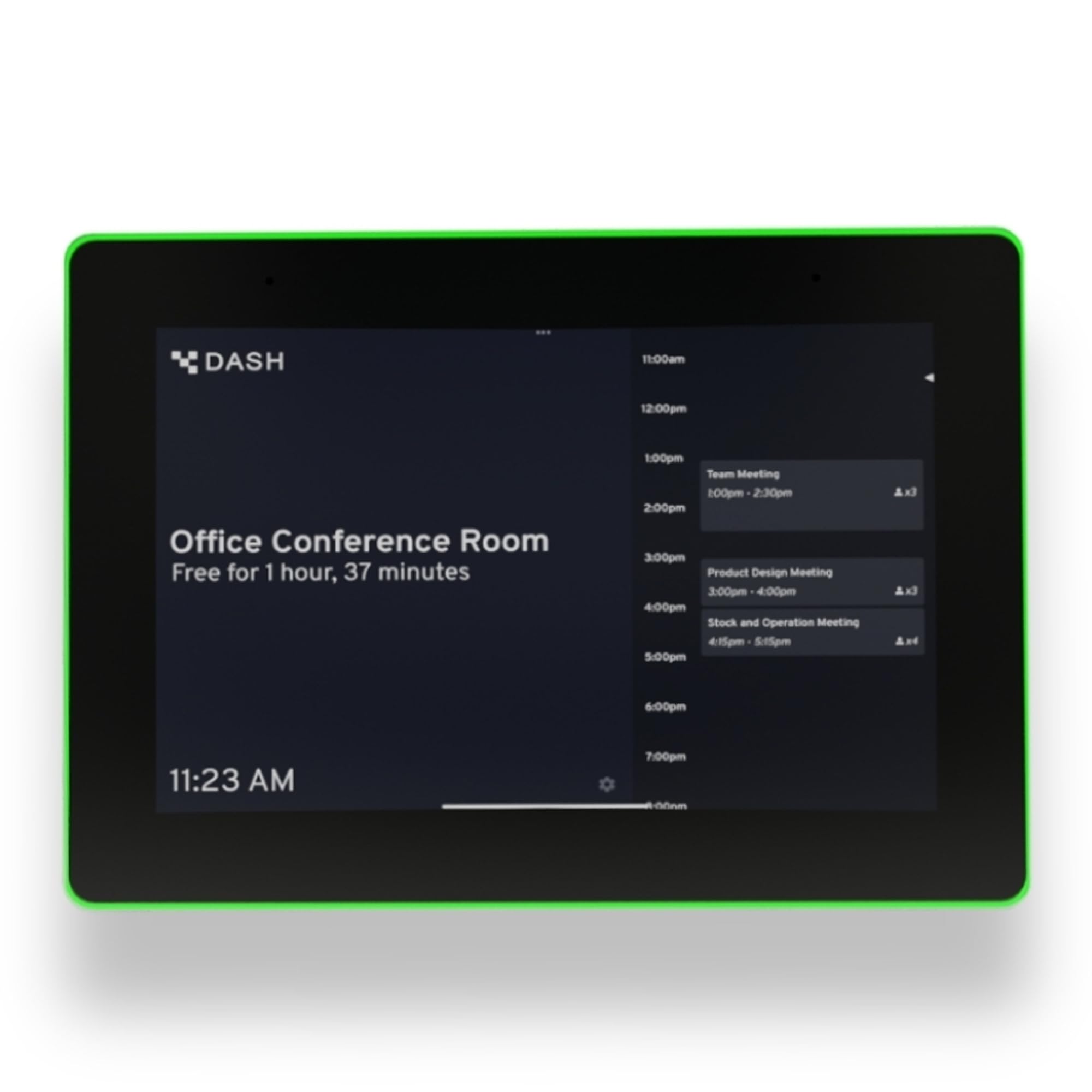 PoE Texas 8" Conference Room Scheduler with Color Changing LED Status - PoE Powered Touch Screen Tablet for Meeting Room Booking - Syncs with All Popular Business Calendars - No Subscription Required