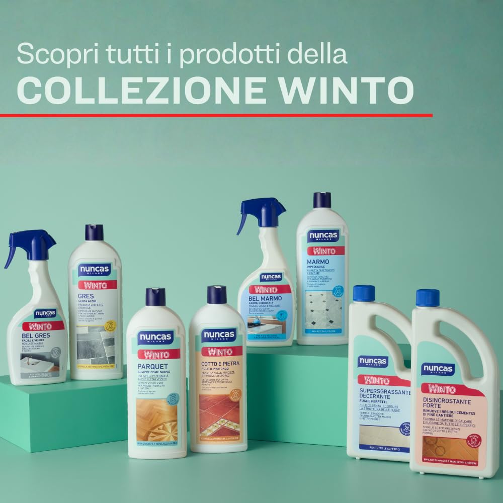 Nuncas - Winto Gres - Detergente per Pavimenti in Gres - Multipack - Confezione da 3 x 1000 ml