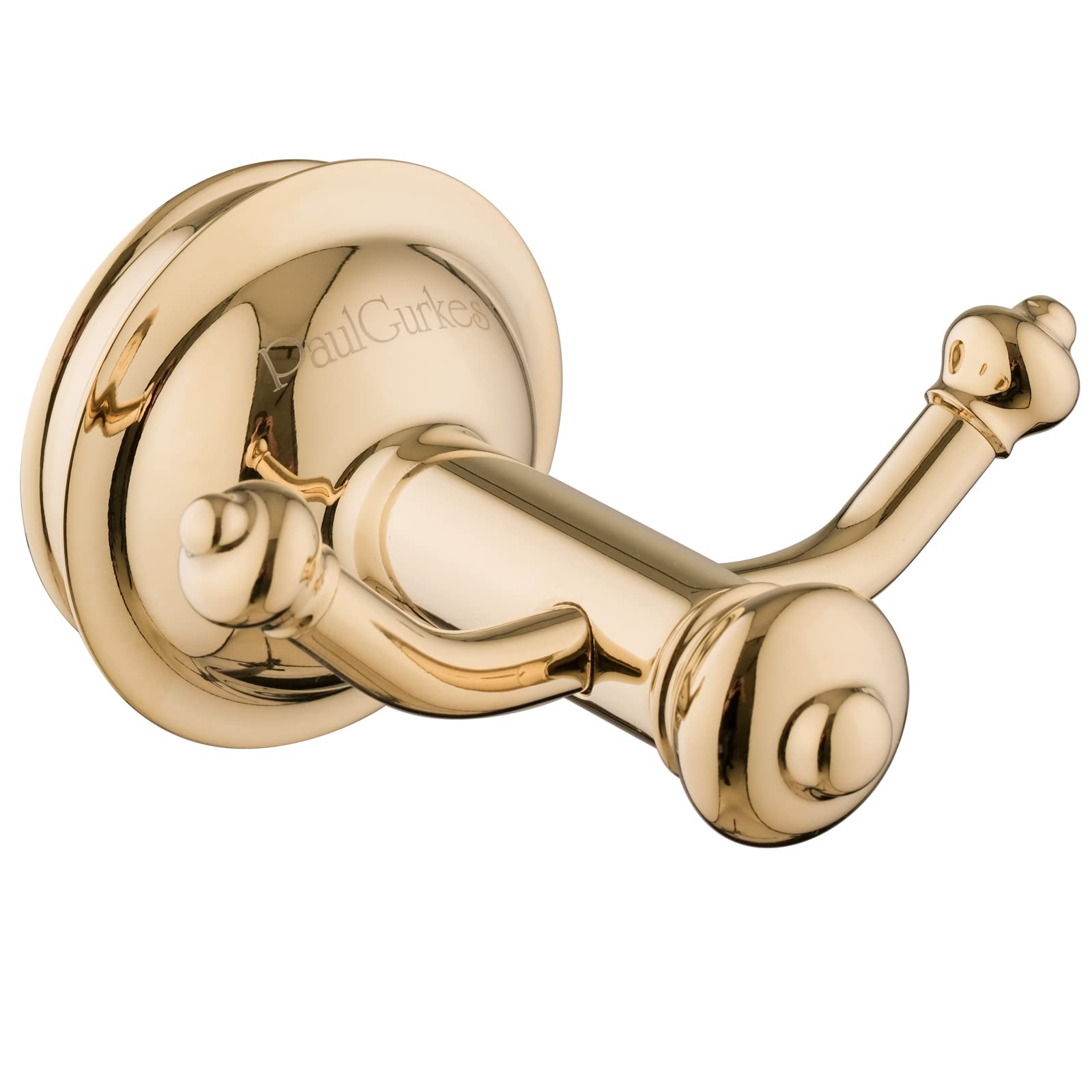 Handtuchhaken Gold Bad-Accessoire Halterung für Handtücher vergoldet Handtuch Halter 2er Haken Retro Vintage Landhausstil