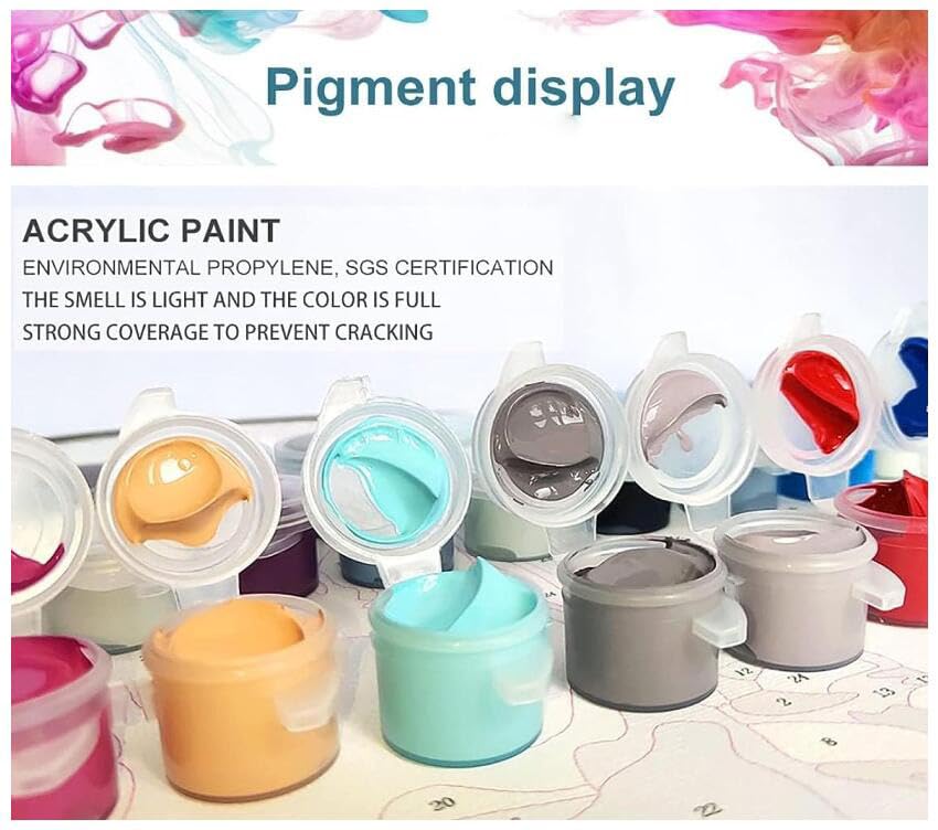 Kit Dipingi Con Numeri Per Adulti - Motivo Jack Russell Terrier, Pittura Acrilica - Foto 3