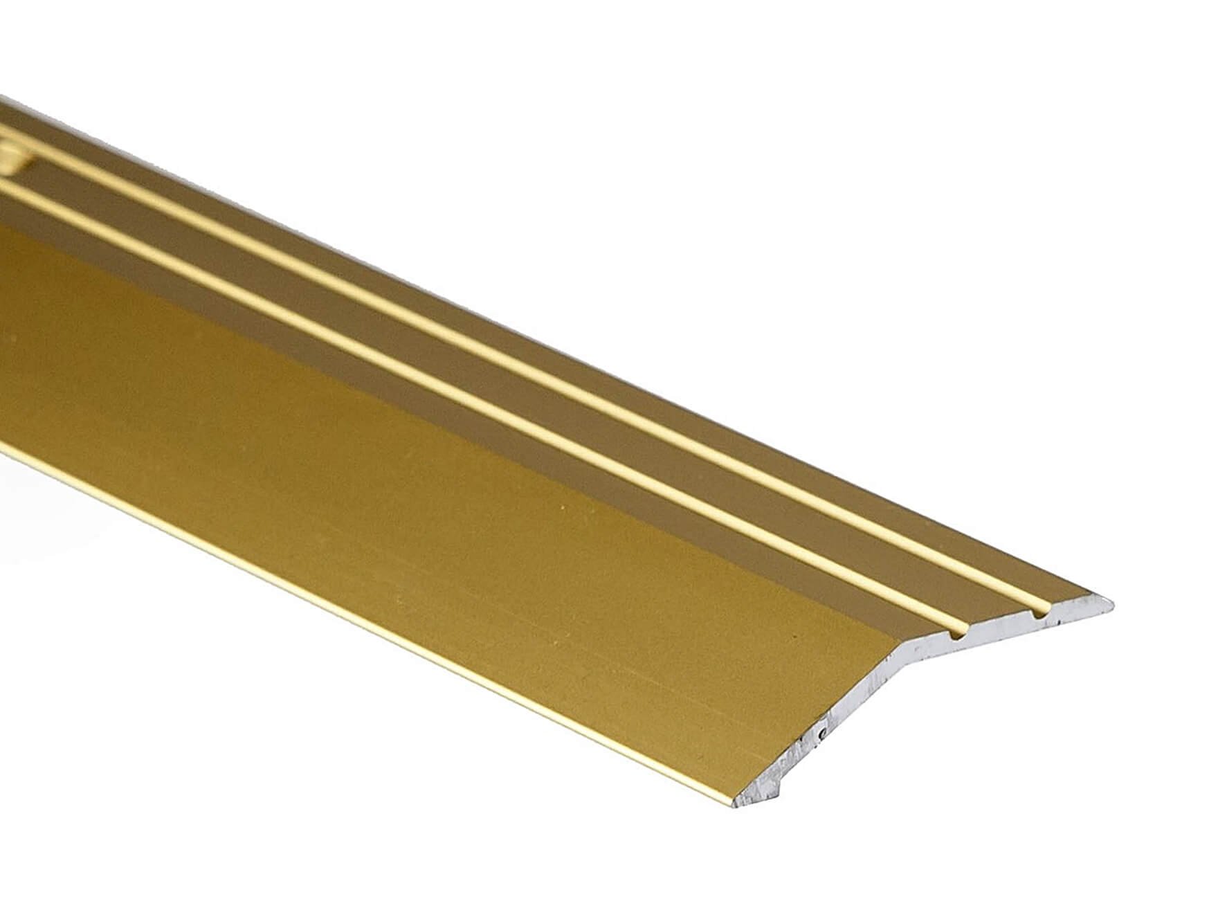 TMW Profiles Aluminium Ramp Edge Door Trim 45mm × 16mm – Anodised Gold – Transition for Floors at Different Levels, 2m(Anodised Gold)