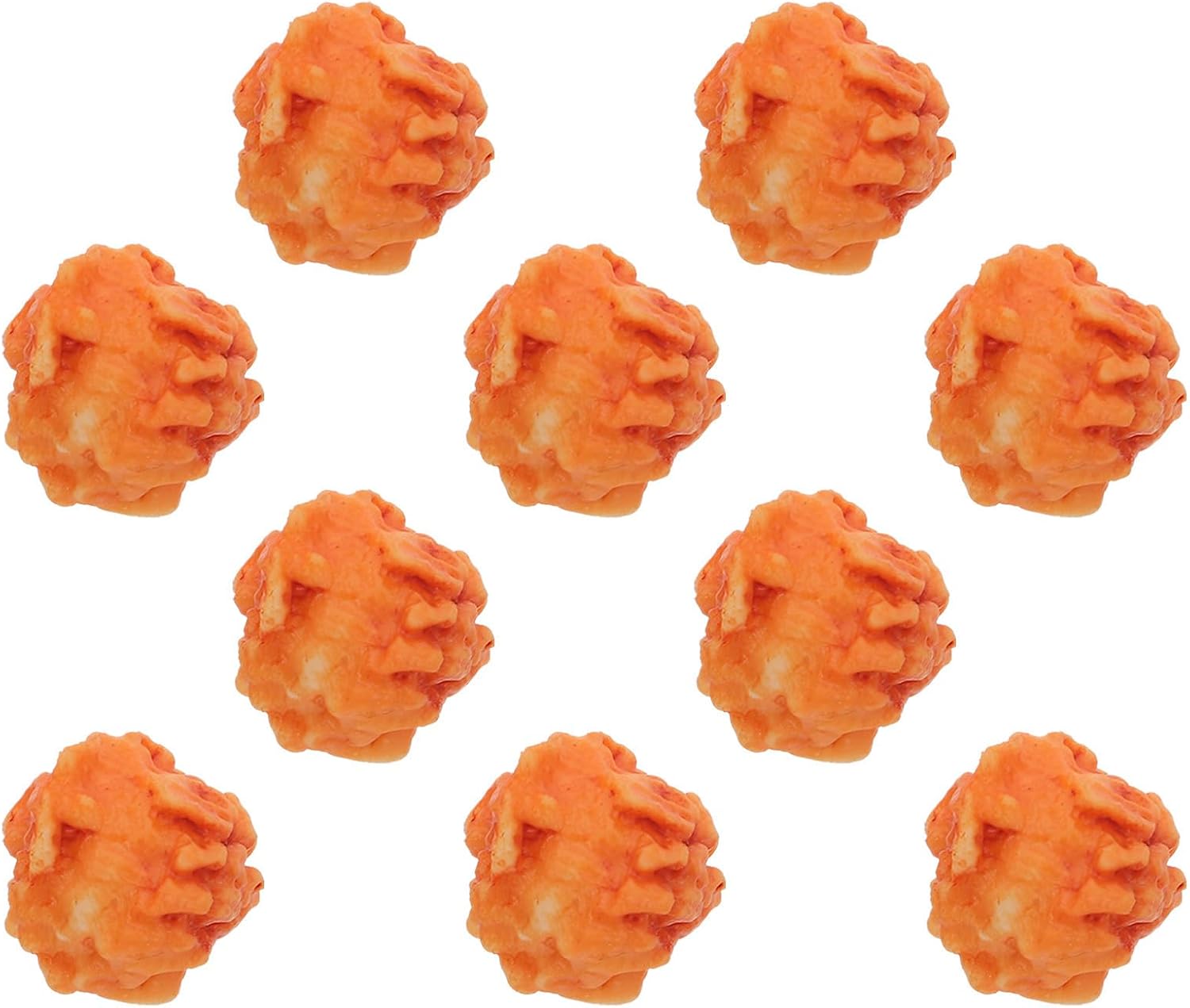 Toddmomy 10pcs 1 Resin Popcorn Charm Realistic round Orange DIY Jewelry