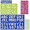 Kesote 5 sjablonen lettersjablonen cijfers, alfabet belettering handwerk kunststof herbruikbaar voor kinderen knutselen…