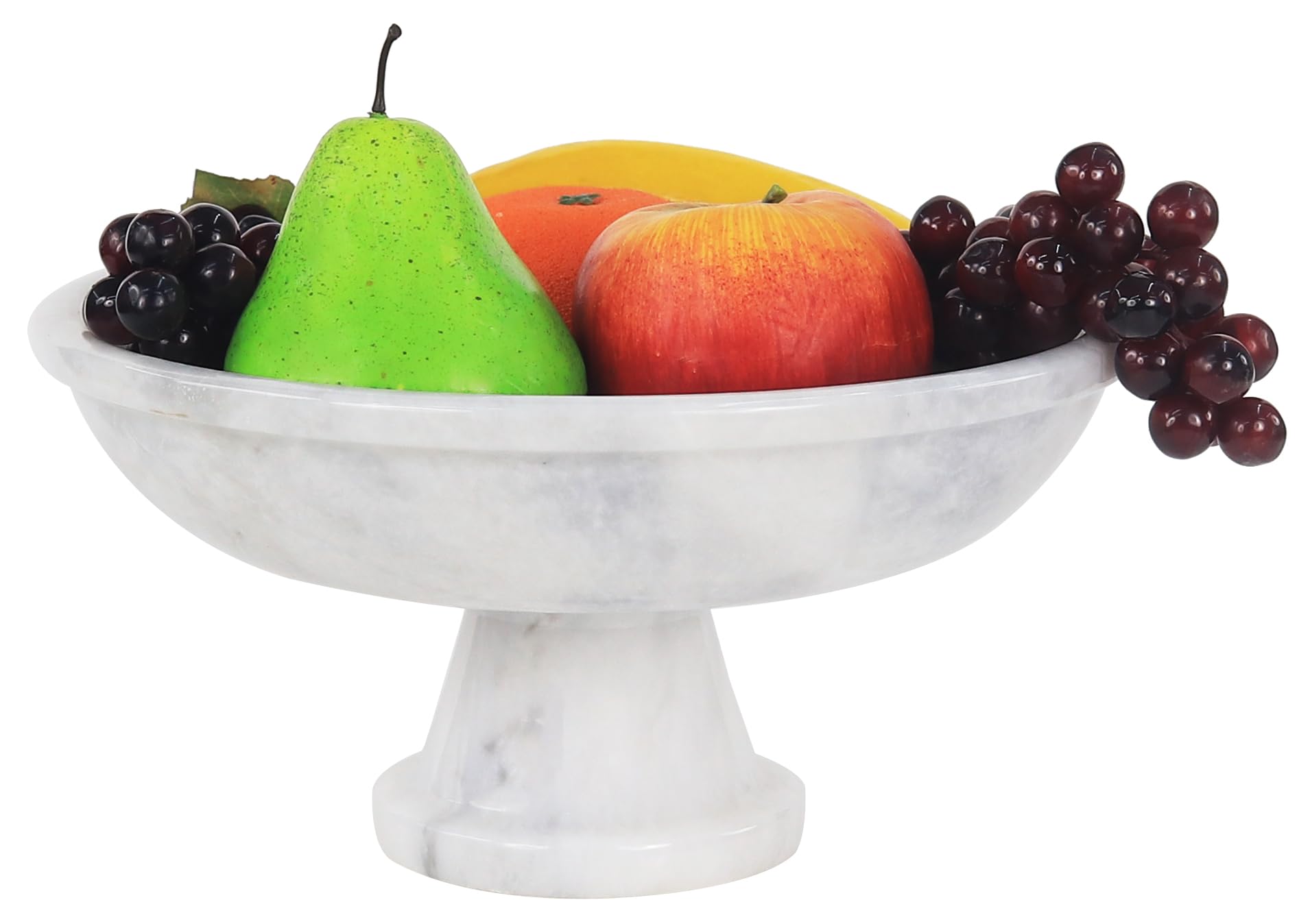 Radicaln Marble Fruit Bowl 10" Inches White Handmade Bananas Holder, Ideal Salad and Serving Bowl, Modern key Bowl, Fruit Dish & fruit Storage