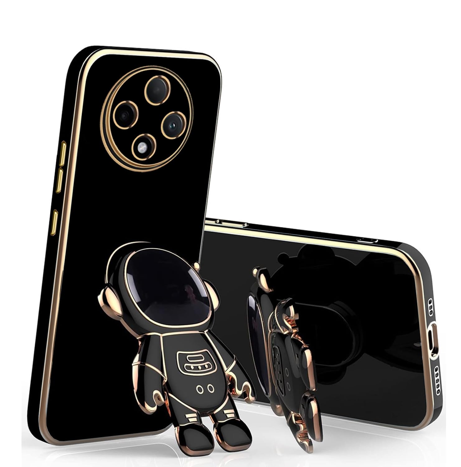 V-TAN Electroplated 3D Astronaut Holster Folding Stand Back Case Compatible with Oppo F27 Pro Plus/F27 Pro (Black) (B0D8WDGY9D) Amazon Price History, Amazon Price Tracker