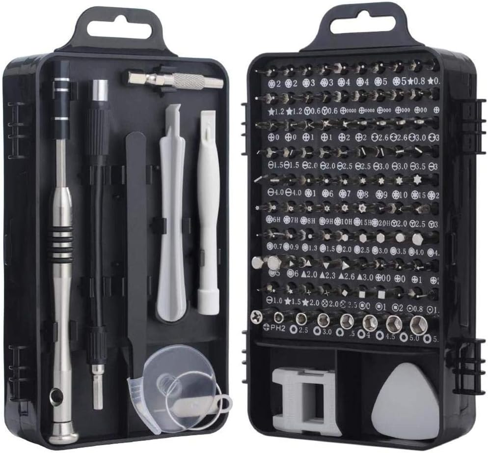 Latest PC Repair Screwdriver Set, 110 in 1 Professional Precision Screwdriver Set, Multi-Function Magnetic Repair Computer Tool Kit For Mobiles/Tablets/Glasses/Laptop/PC Gray.