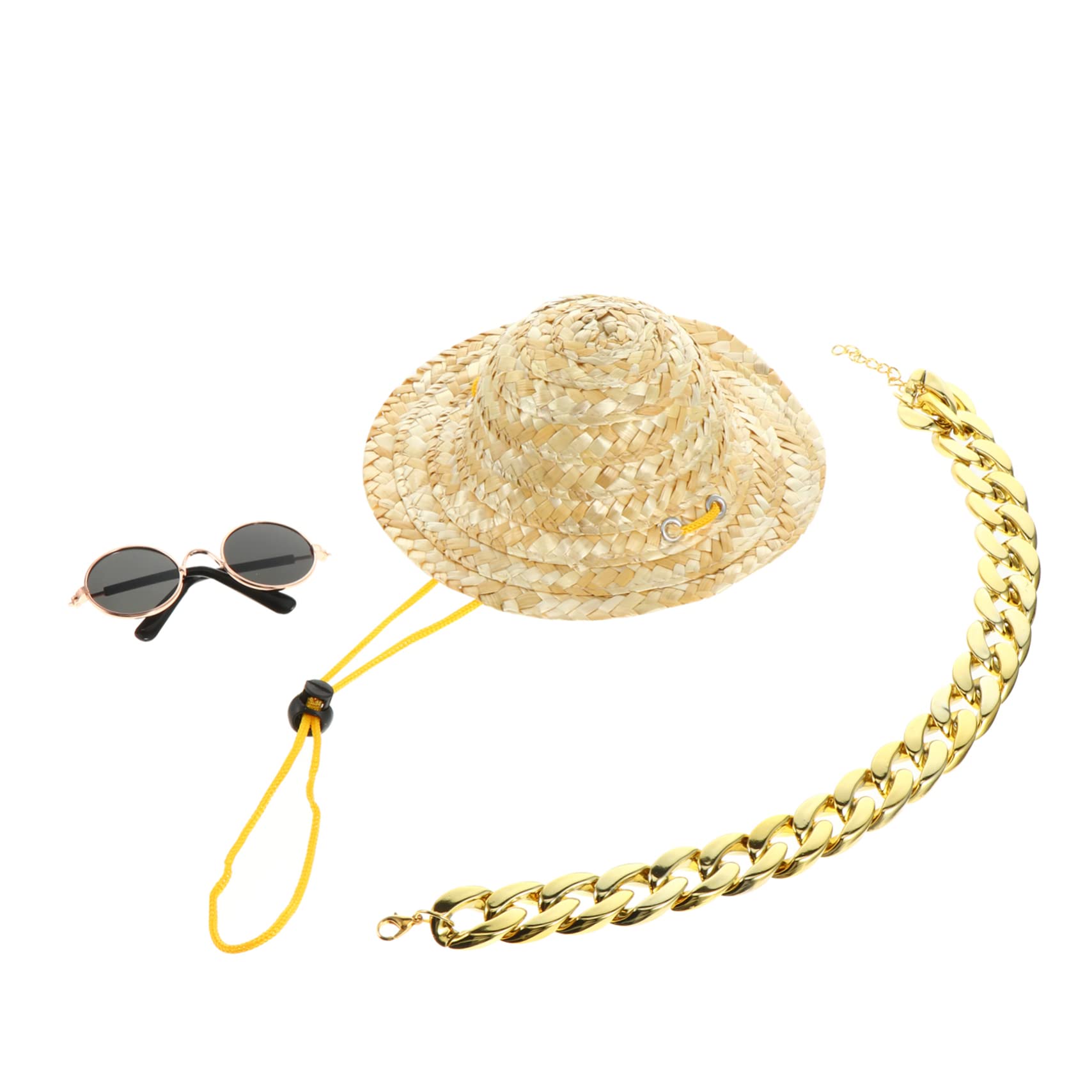 EXAOMBLE Pet Fashion Decor Stylish Dog Sunglasses and Necklace for Adorable Pups