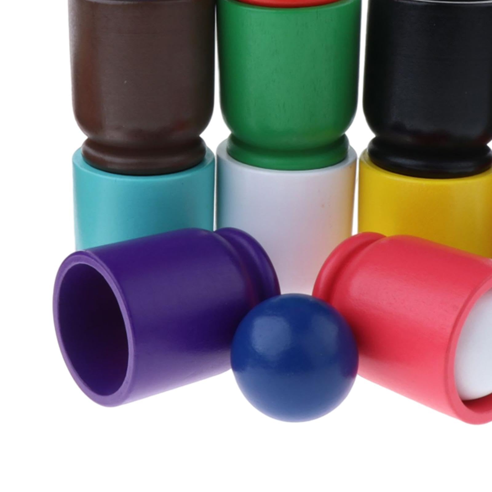 Juego de Clasificación de Bolas de 12 Piezas en Vasos, Juguete de Madera, Juego Educativo, Clasificación por Colores, Juego de para Niños,