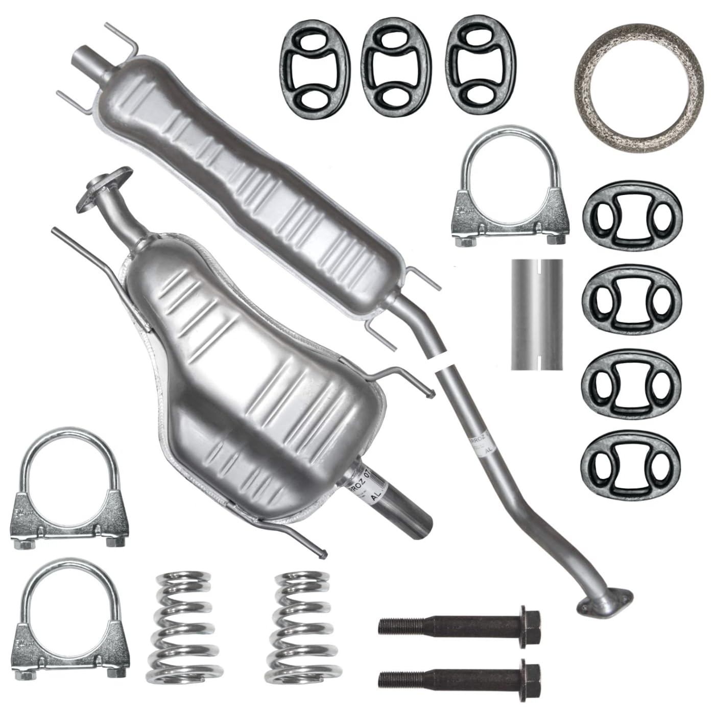 Ferroz Schalldämpferset Auspuffanlage Auspuff für Opel Astra 2 II G Fließheck 1.6 1.6 16V 1.8 16V 2.0 16V