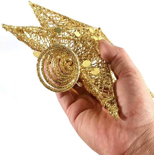 Miniatura 112 de BinaryABC Estrella para árbol de Navidad, adornos brillantes para decoración del árbol de Navidad, 7.9 in (plateado)