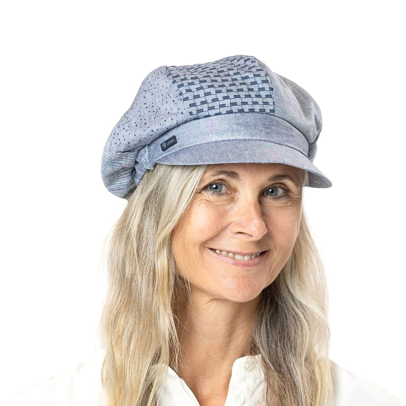 Lipodo Avella Schirmmütze Ballonmütze Patchwork Blumenmuster Made in Italy Damen Frühling Sommer
