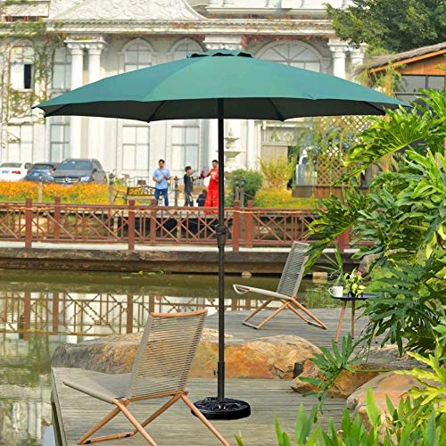 Parasol de terrasse résistant au vent grand modèle avec pied lourd