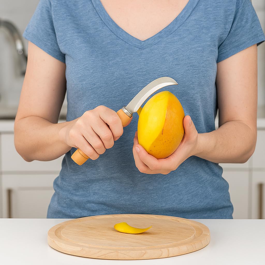 Marmik Curved Knife - Stainless Steel Fruit & Veg Prep -6