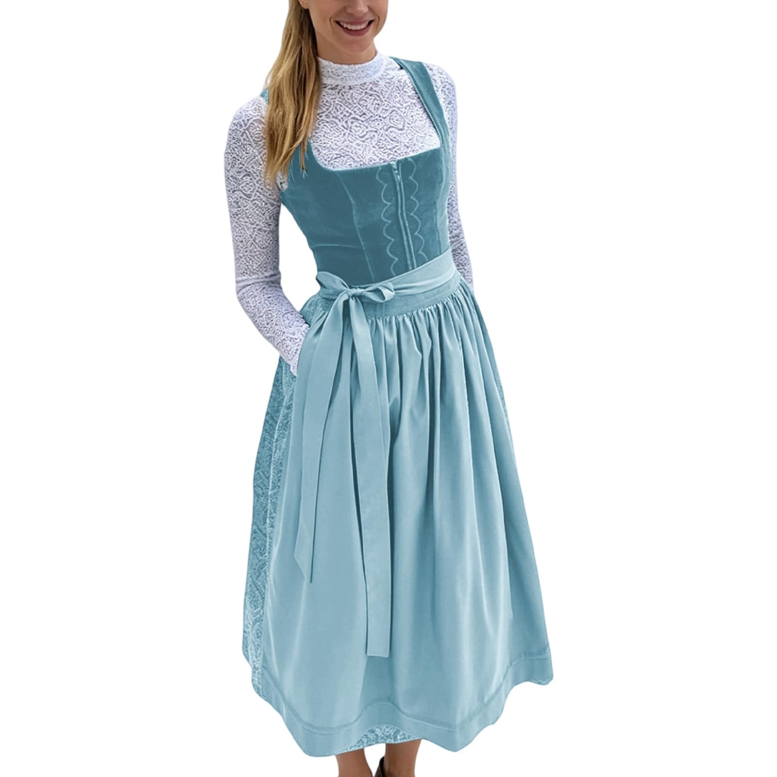 Dirndlschürze Damen Bayrische Tracht Einfärbig Dirndlrock Baumwolle Faltenrock Bequeme Oversize Dirndl-Schürze Glitzer Schürtze Übergröße Festlichkeiten Spitzenschürze Grosse Grössen Dirndlschürzen