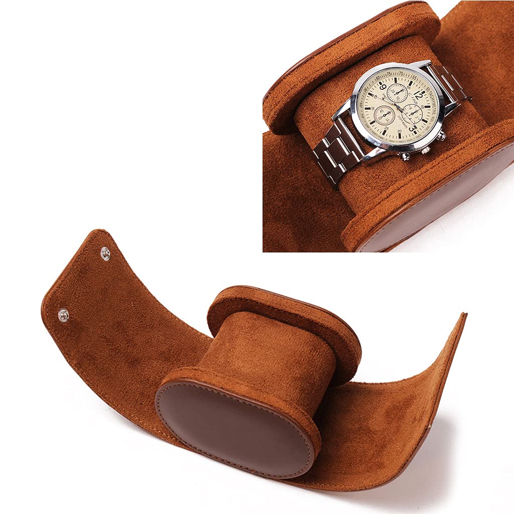 Scatola porta orologi in pelle PU Organizzatori e display Custodie per orologi marroni per custodia da viaggio per uomo o donna